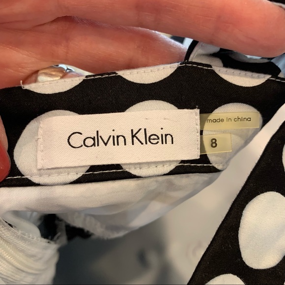 Calvin Klein Black & White Polka Dotted Sundress 8 - Picture 11 of 16